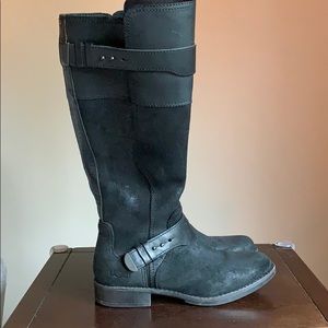 UGG tall distressed leather boots, lightly worn
